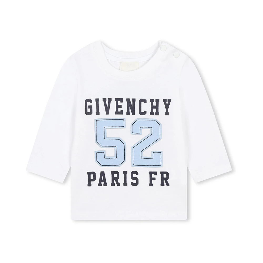 Givenchy Barn Vit Grafisk Tryck Långärmad T-shirt White, Pojke