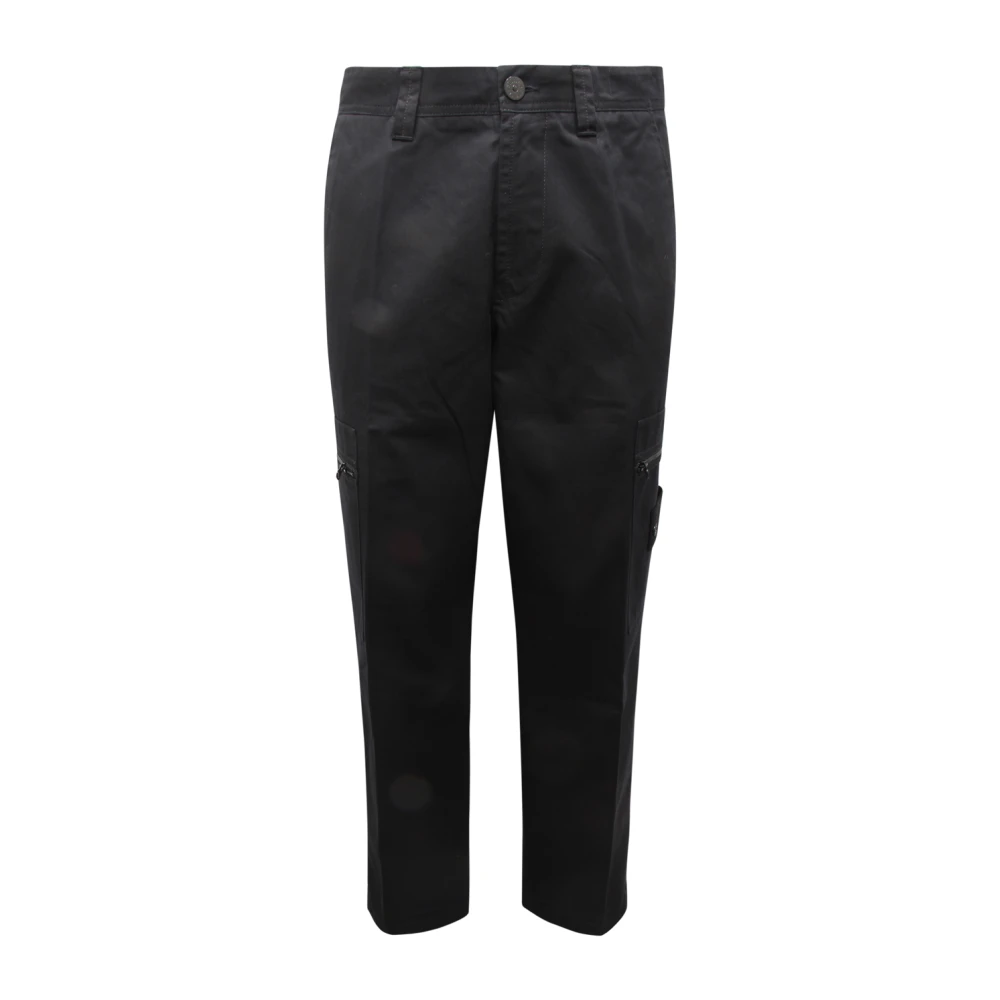 Stone Island Black Ghost Regular Cargo Trousers - Male - Slim-Fit Trousers - W30 - Trousers