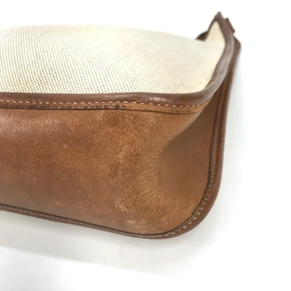 Hermès Vintage Pre-owned Fabric shoulder-bags Beige Dames