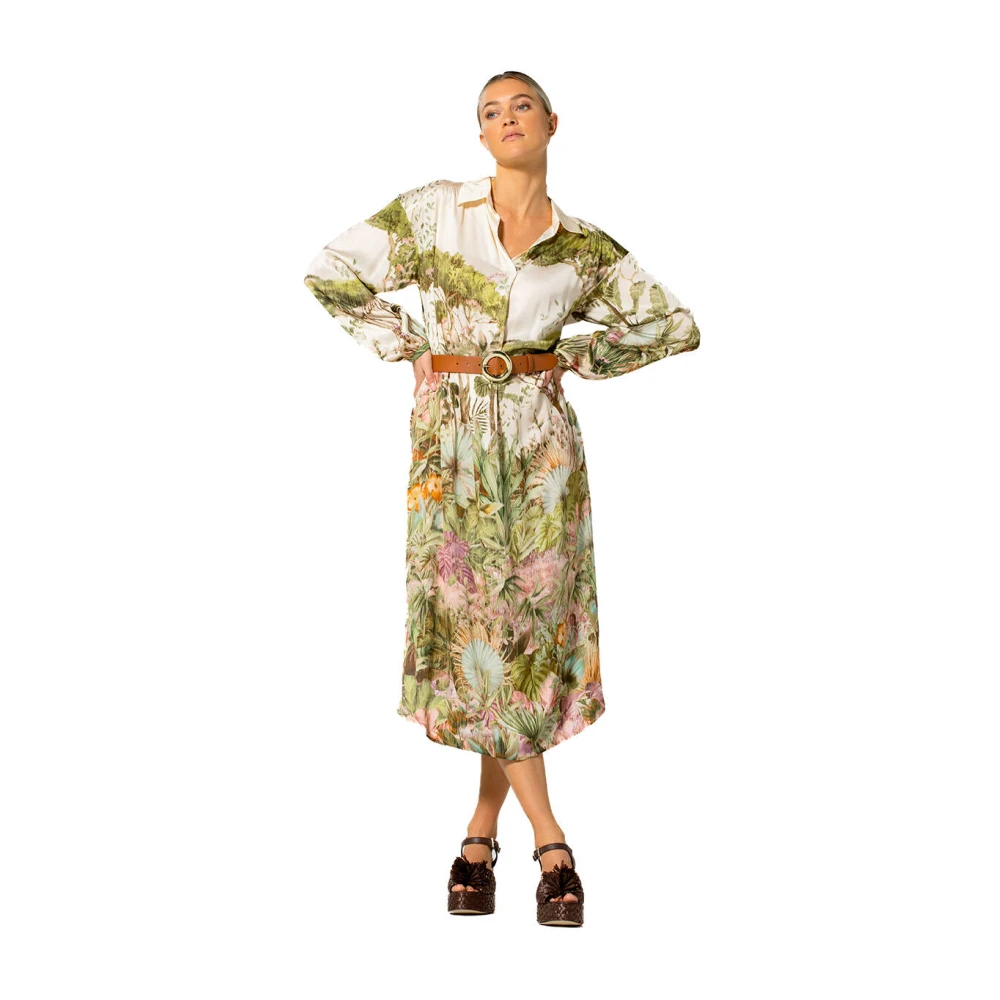 Caroline Biss Elegante Jurk Kleed Multicolor Dames