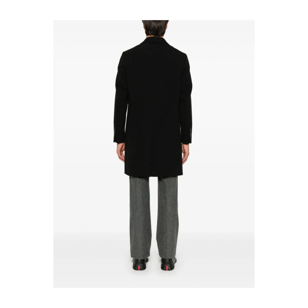 Circolo 1901 Lange Zwarte Katoenen Jas Mannen Black Heren