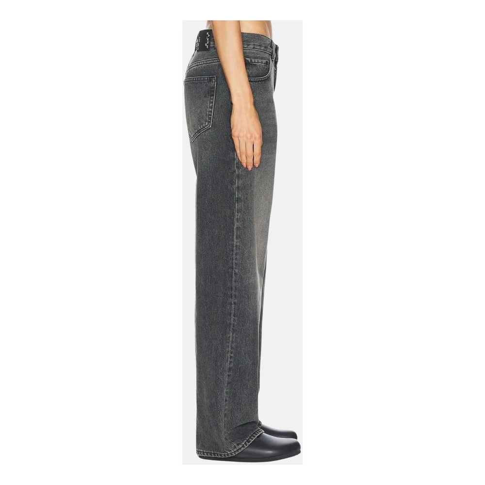 Haikure High-waisted Straight Leg Jeans Black Dames