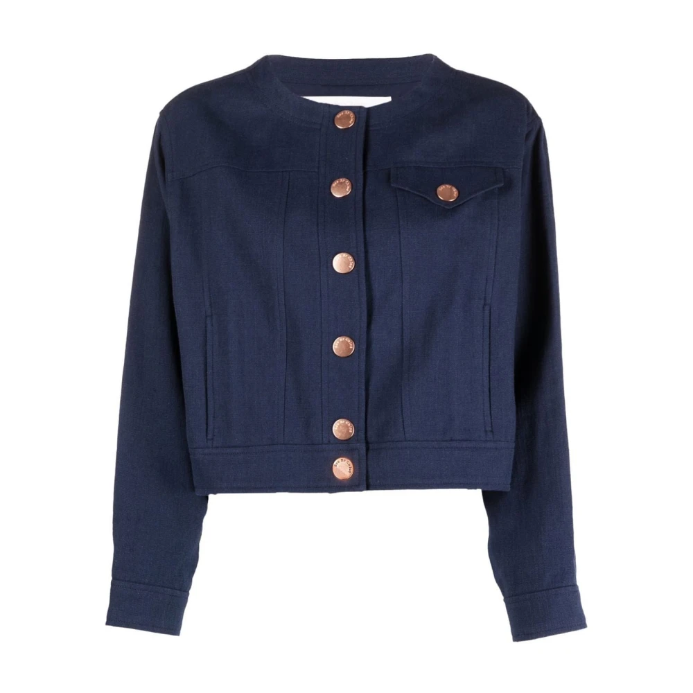 See by Chloé Blauwe Casual Blazer Jas Blue Dames