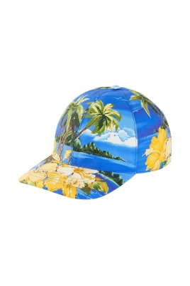 Hawaiian Print Logo Patch Baseball Cap