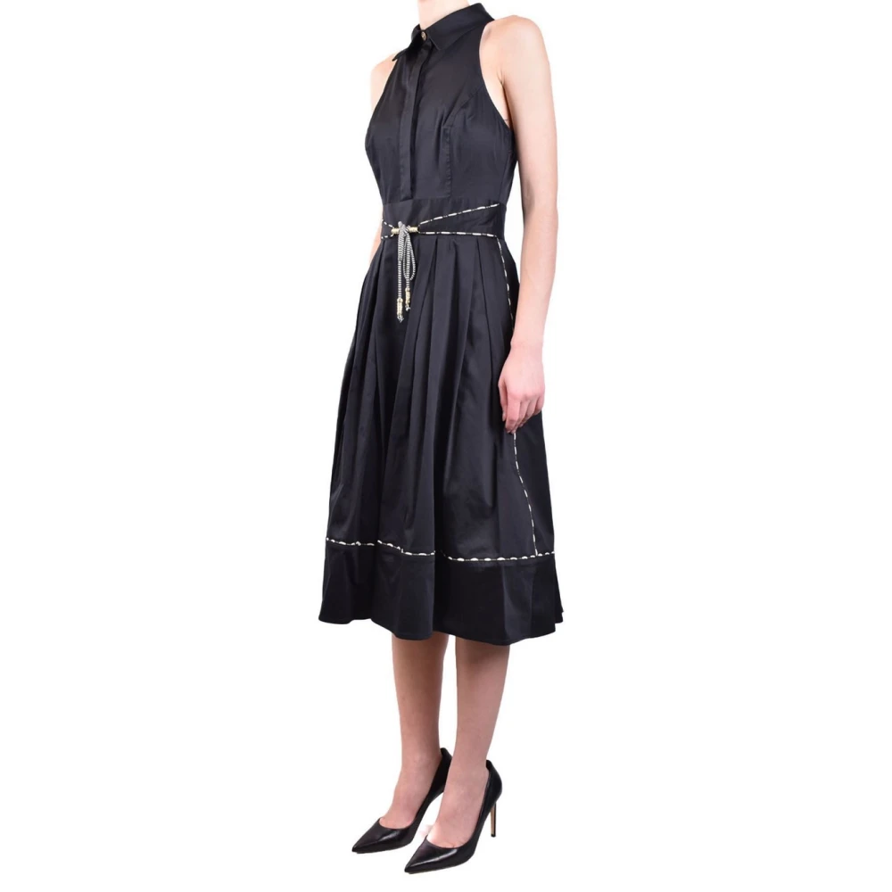 Elisabetta Franchi Zwarte Elegante Jurk Statement Black Dames