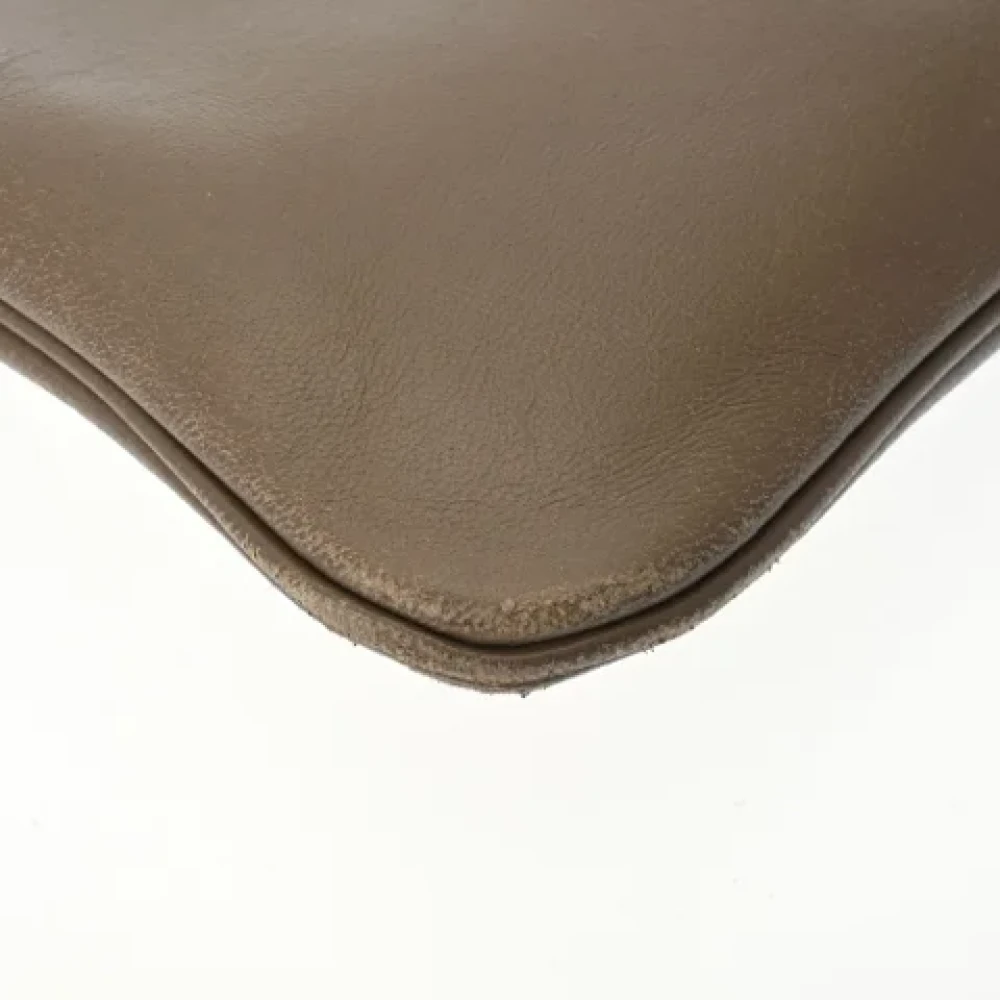 Hermès Vintage Pre-owned Leather shoulder-bags Gray Dames