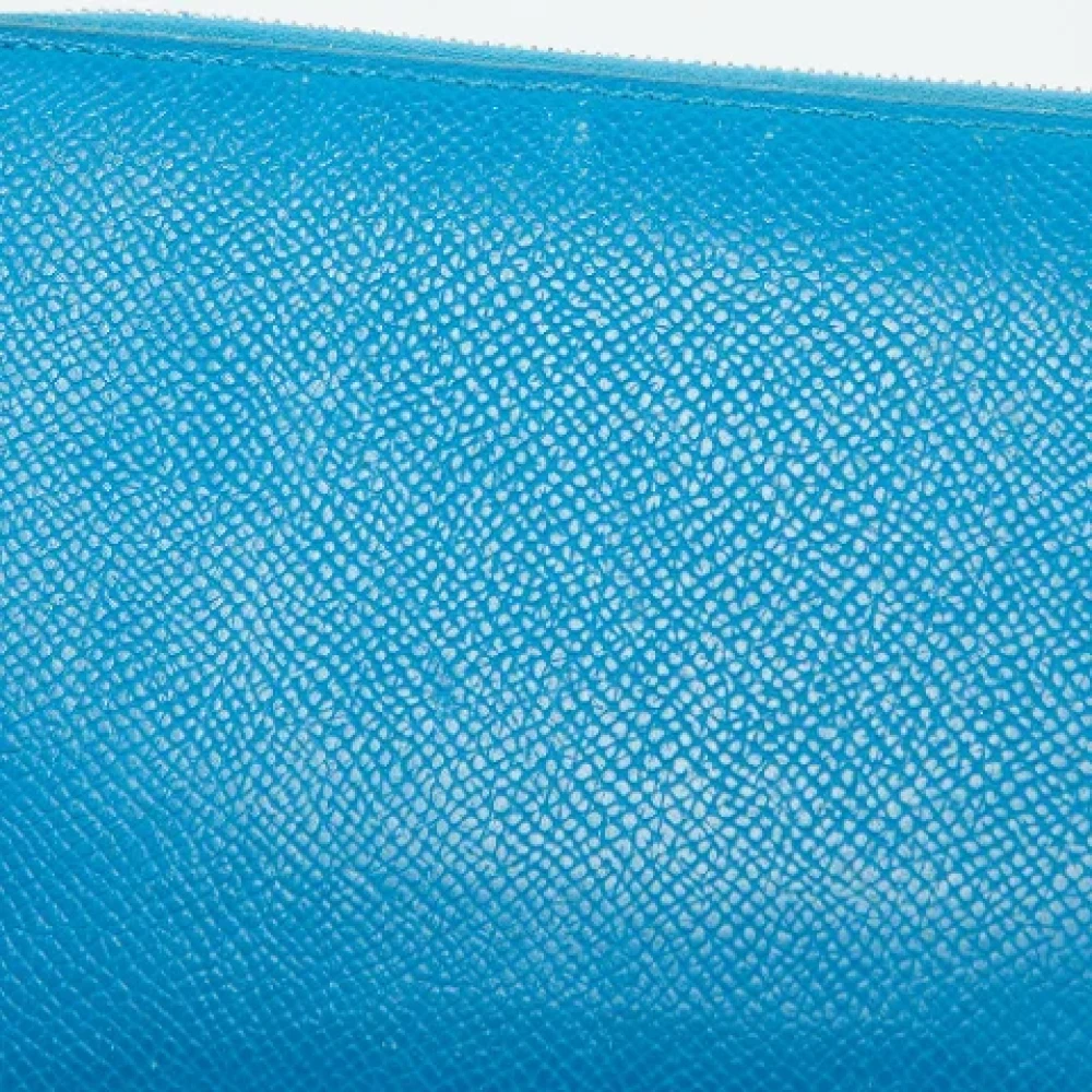 Hermès Vintage Pre-owned Leather wallets Blue Dames
