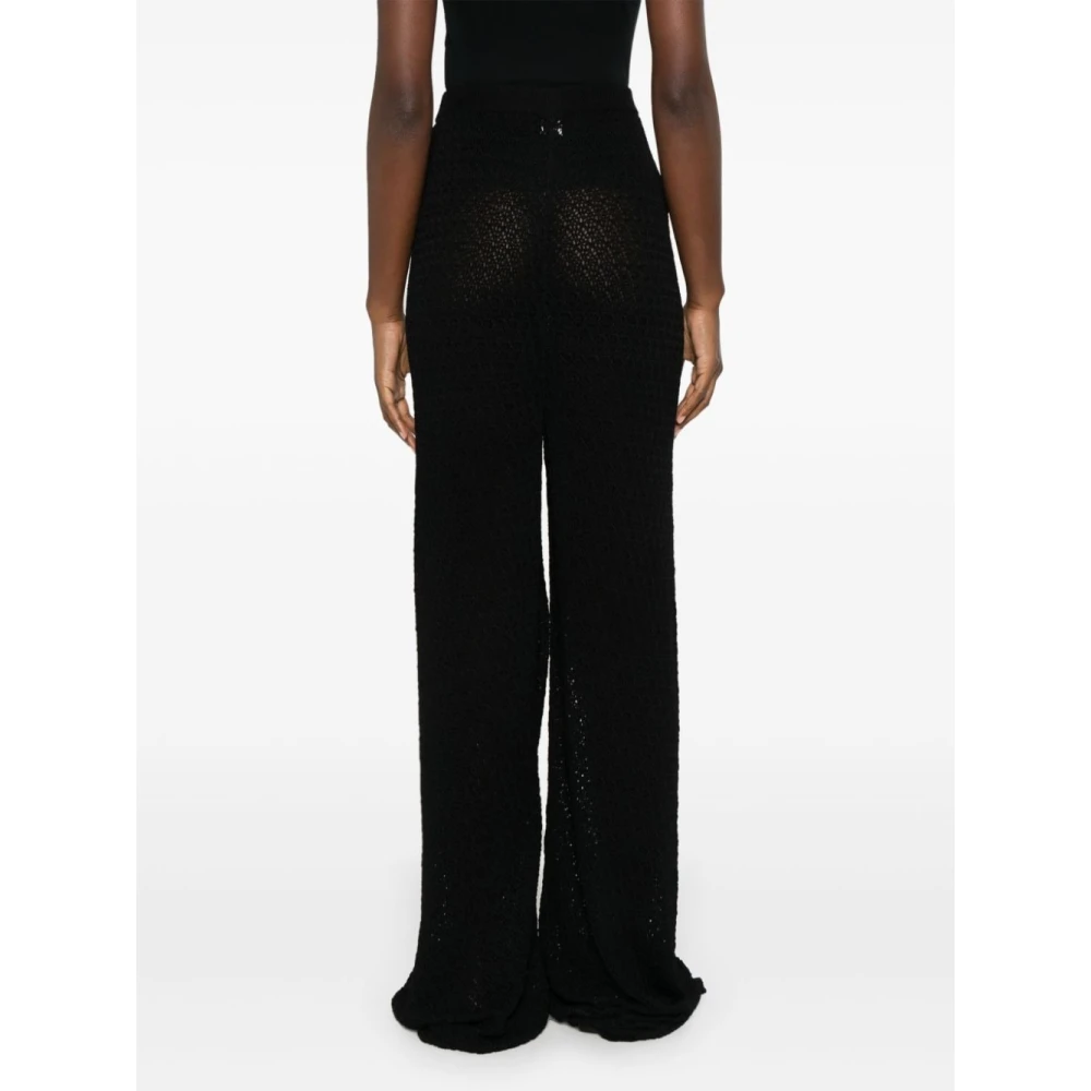 TotêMe Stijlvolle Gehaakte Broek Black Dames