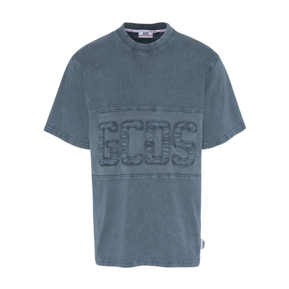 Gcds Polyester T-shirt Blue Heren