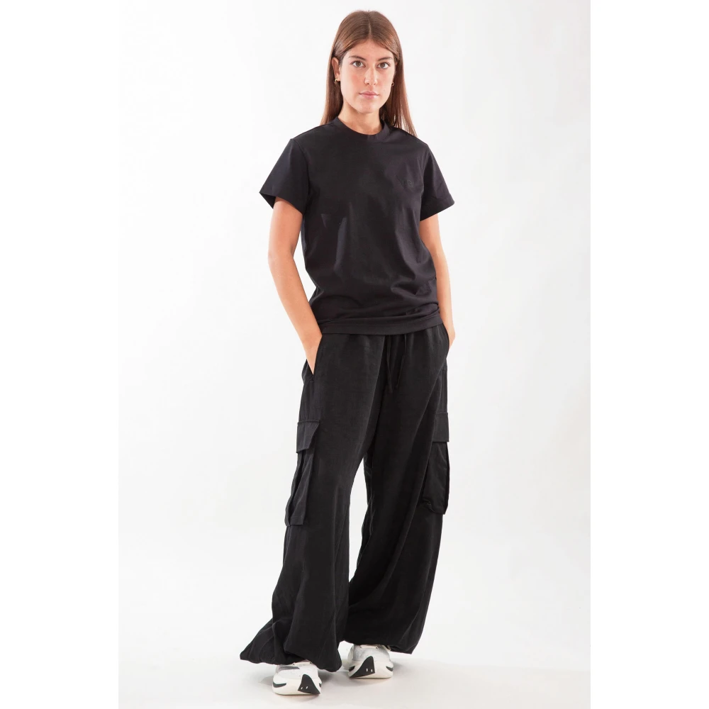 Y-3 Zwarte Regular SS Tee Black Dames
