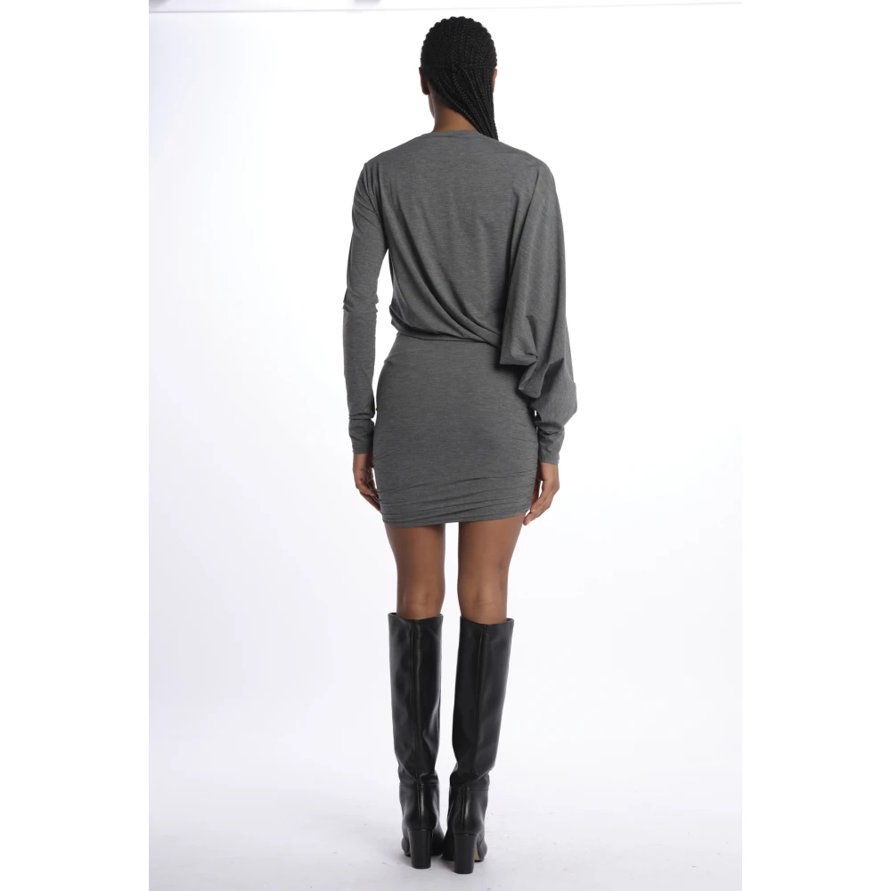 Amazuin Grijze Crossover Mini Jurk Gray Dames