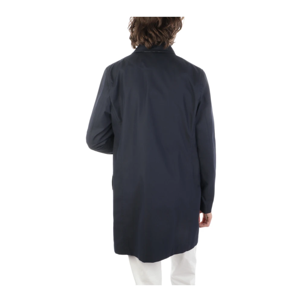 Aquascutum Coats Blue Heren