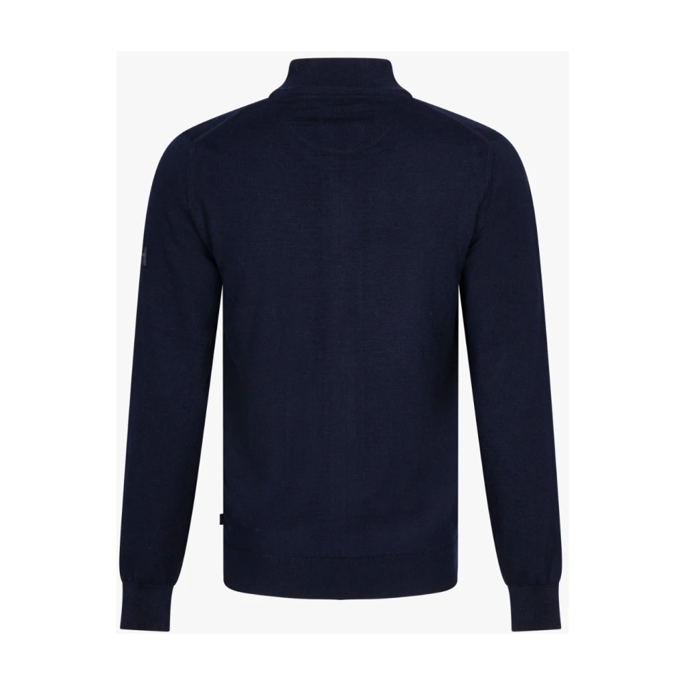 Cavallaro Volledige ritssluiting cardigan vest in donkerblauw Blue Heren