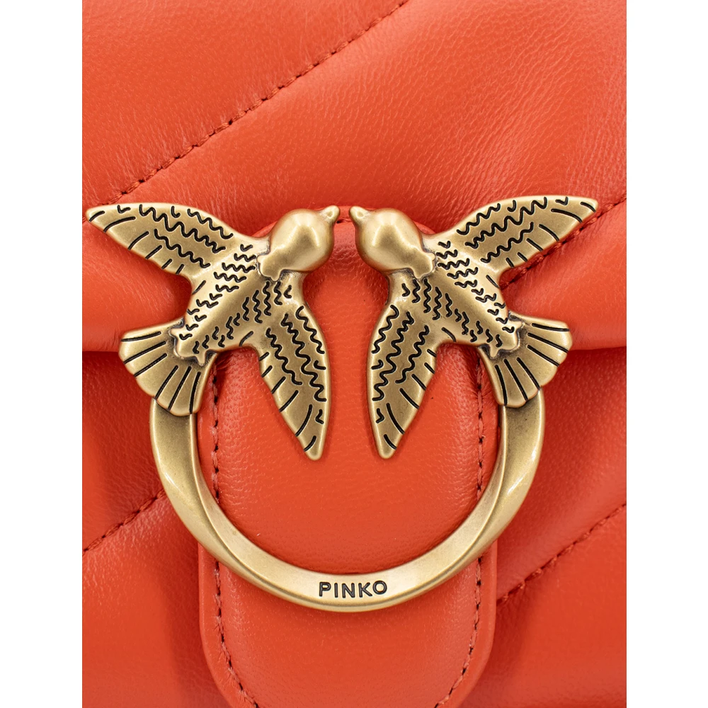 pinko Gewatteerde Love Birds Mini Tas Red Dames