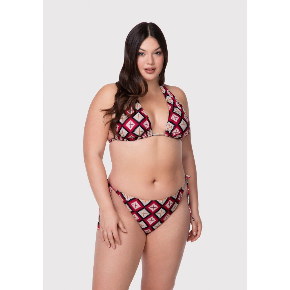 Me-Fui Hoge Driehoek Bikini met Verstelbare Slip Multicolor Dames