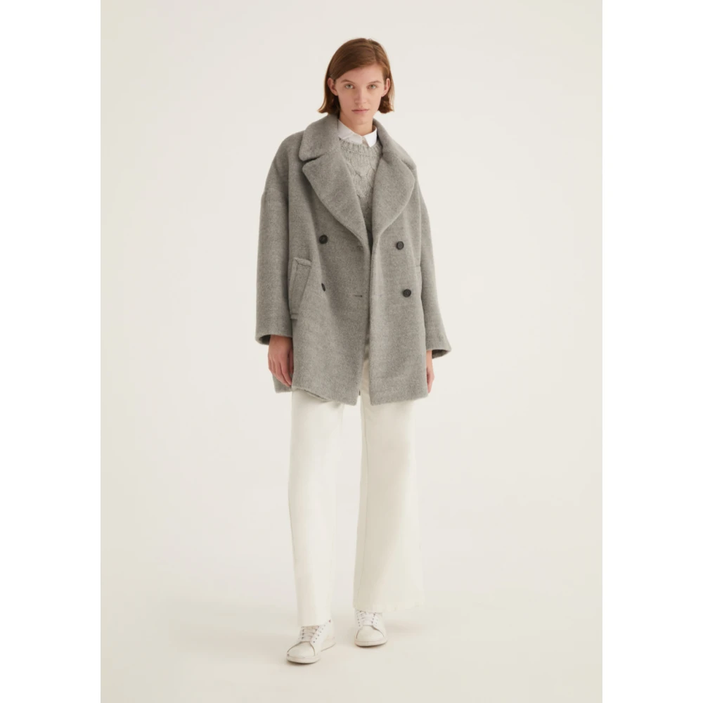 Rosso35 Wijde Katoenen Broek White Dames