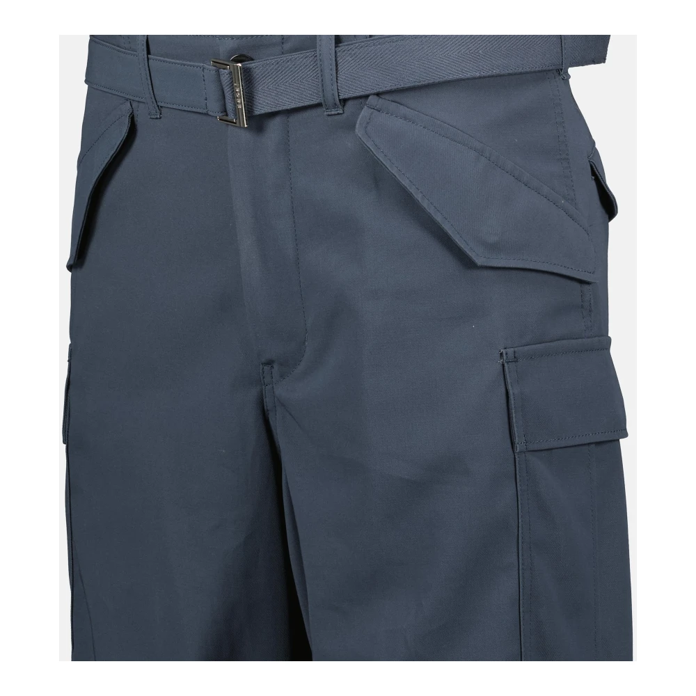 Sacai Cargo broek Lente-Zomer 2025 Collectie Blue Heren