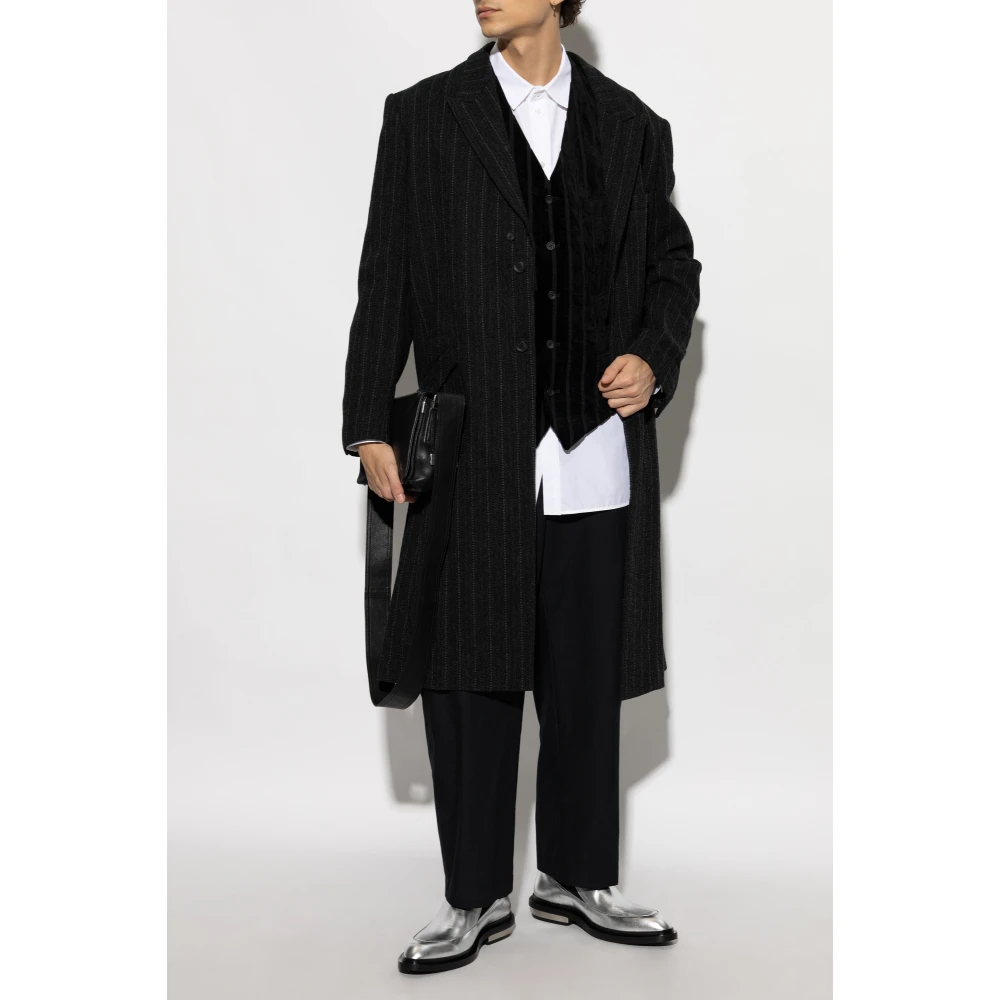 Y-3 Jas met gestreept patroon Black Heren