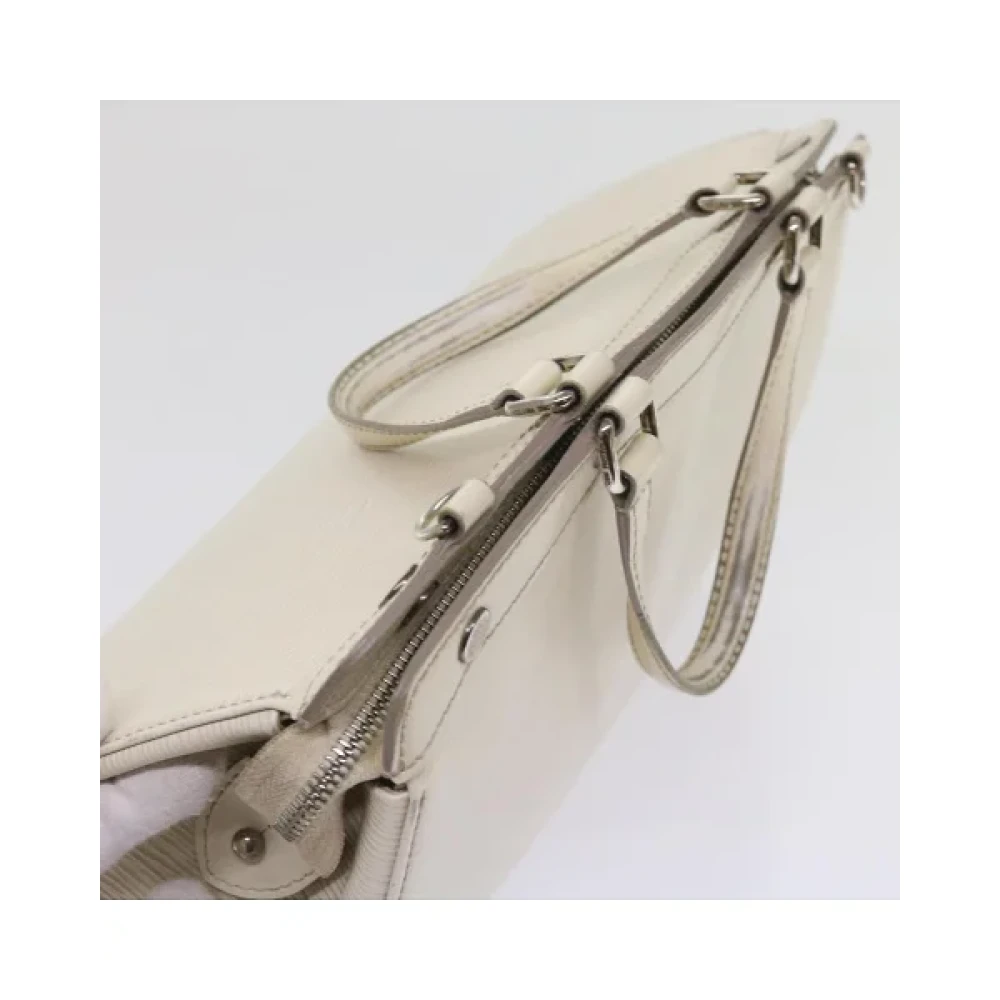 Louis Vuitton Vintage Pre-owned Leather handbags White Dames