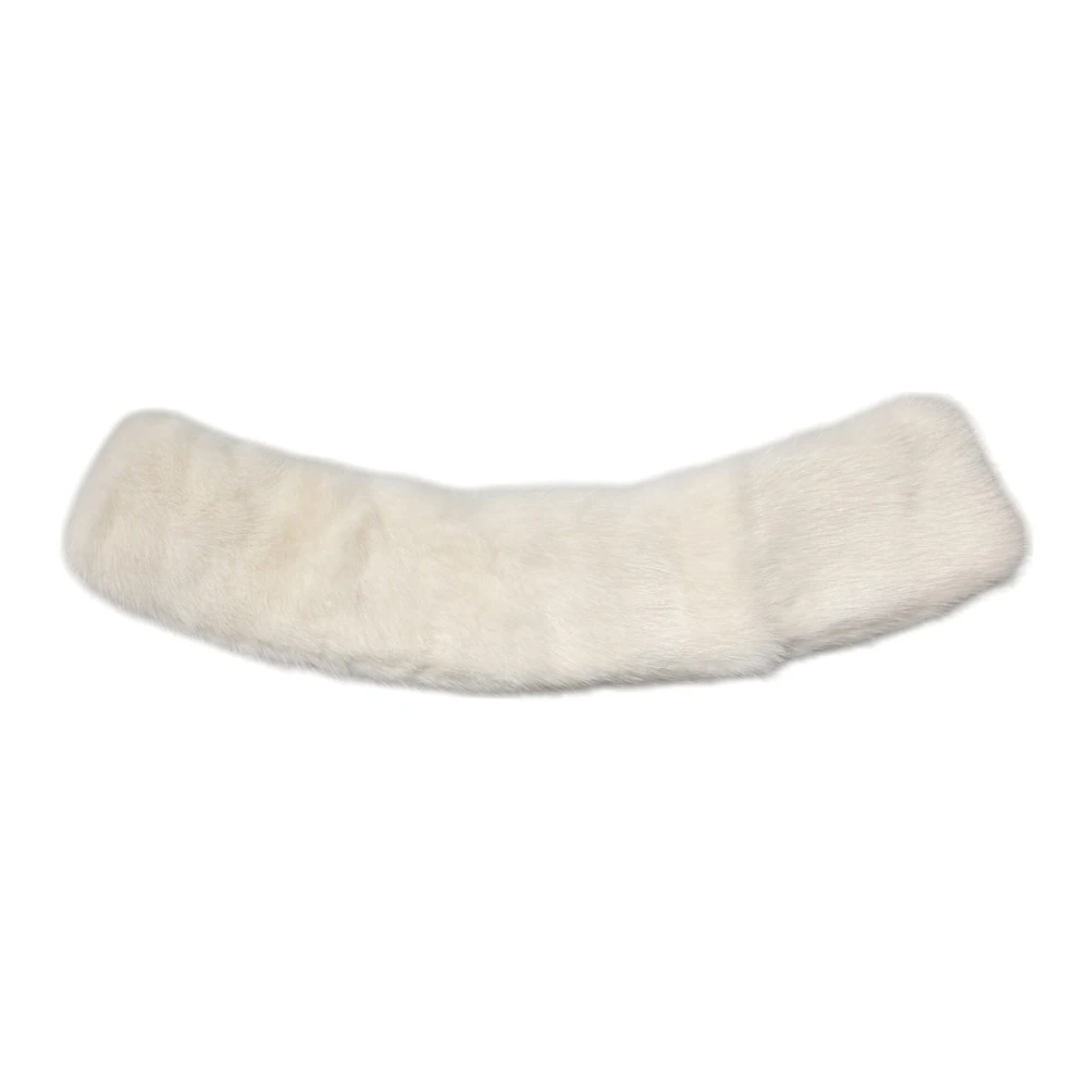 Dolce & Gabbana White Mink Fur Collar Women Neck Wrap Scarf - Image 2
