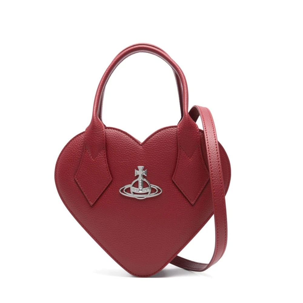 Vivienne Westwood Rode tassen met goudkleurige logoplaat Red Dames