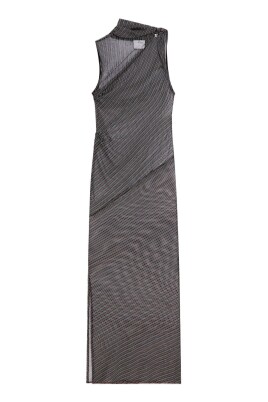 robe-noire-sans-manches-a-rayures-diagonales