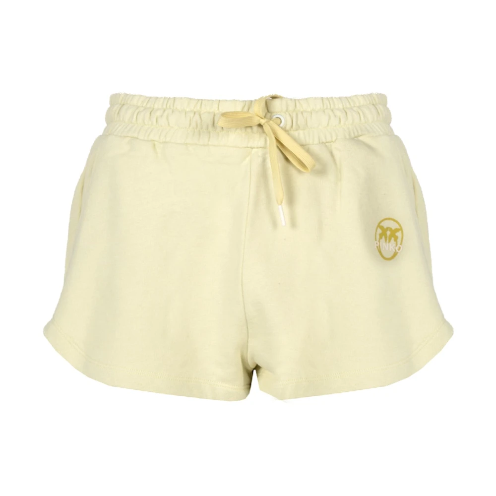 pinko Comfortabele Sweat Shorts Modern Ontwerp Beige Dames