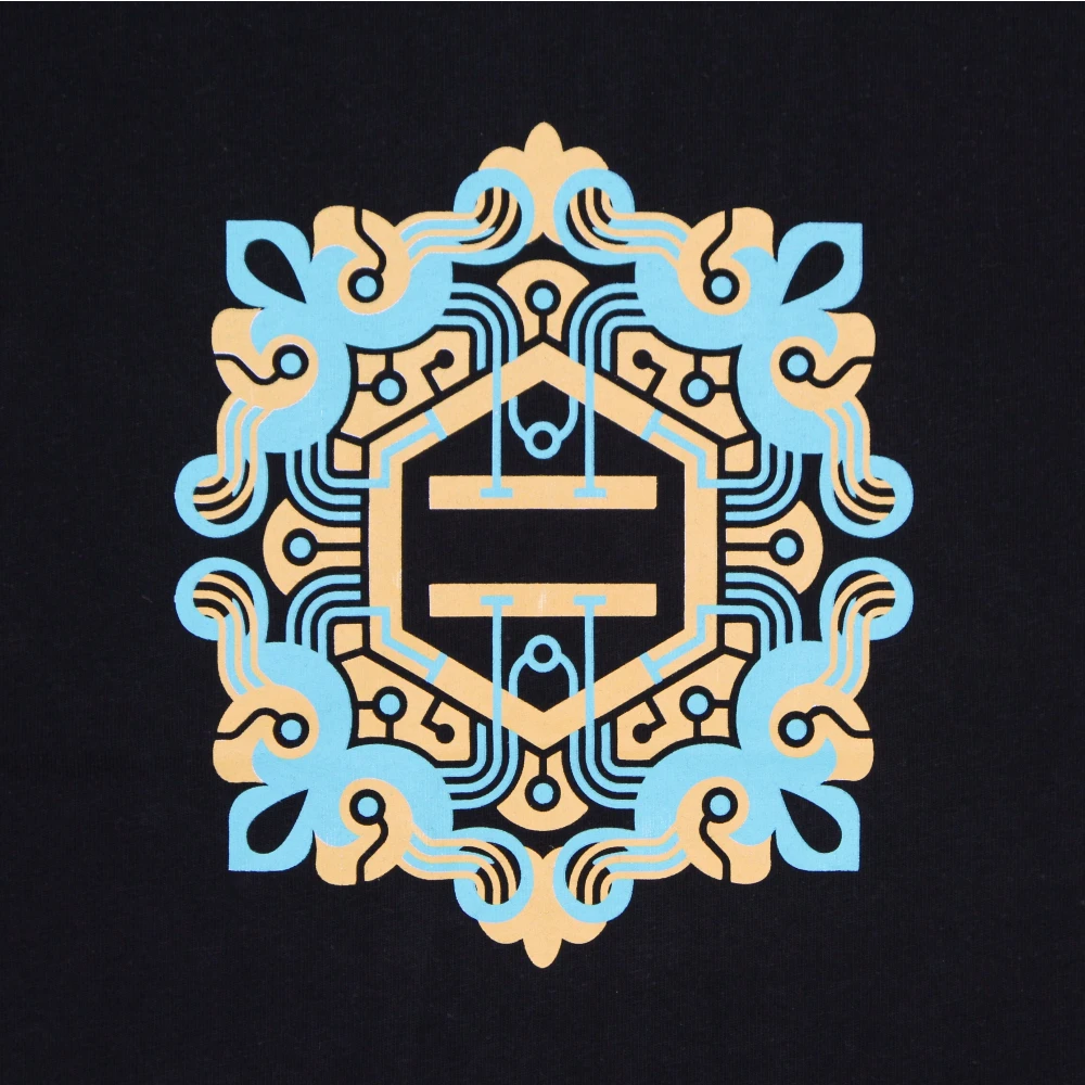 Dolly Noire Maioliche Logo T-Shirt Zwart Blauw Black Heren