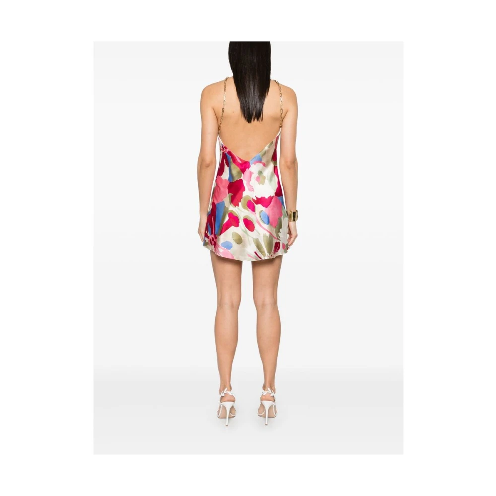 Cult Gaia Bloemenprint Roze Schouderband Jurk Multicolor Dames