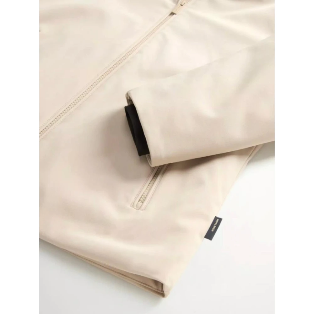 Woolrich Tech SoftShell capuchon parka Beige Heren