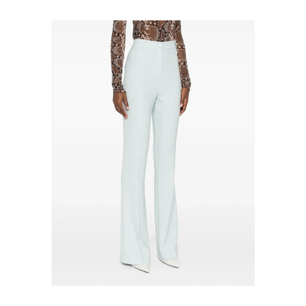 Hebe Studio Groene Flared Broek Green Dames