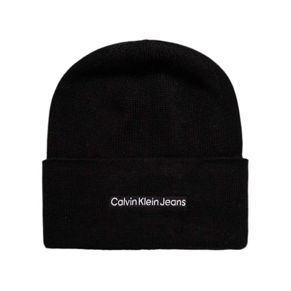 Calvin Klein Jeans Zwarte Katoenen Hoeden & Mutsen Black Heren