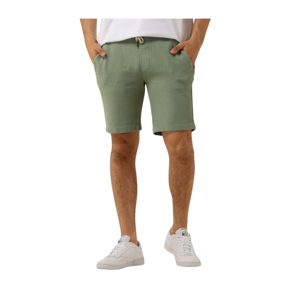 Cast Iron Groene Chino Shorts Wafel Structuur Green Heren
