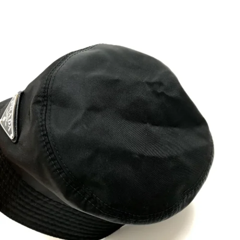 Prada Vintage Pre-owned Nylon hats Black Dames