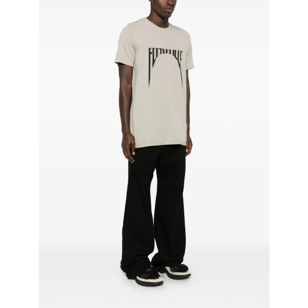 Rick Owens Parel Zwart T-Shirts Level T White Heren