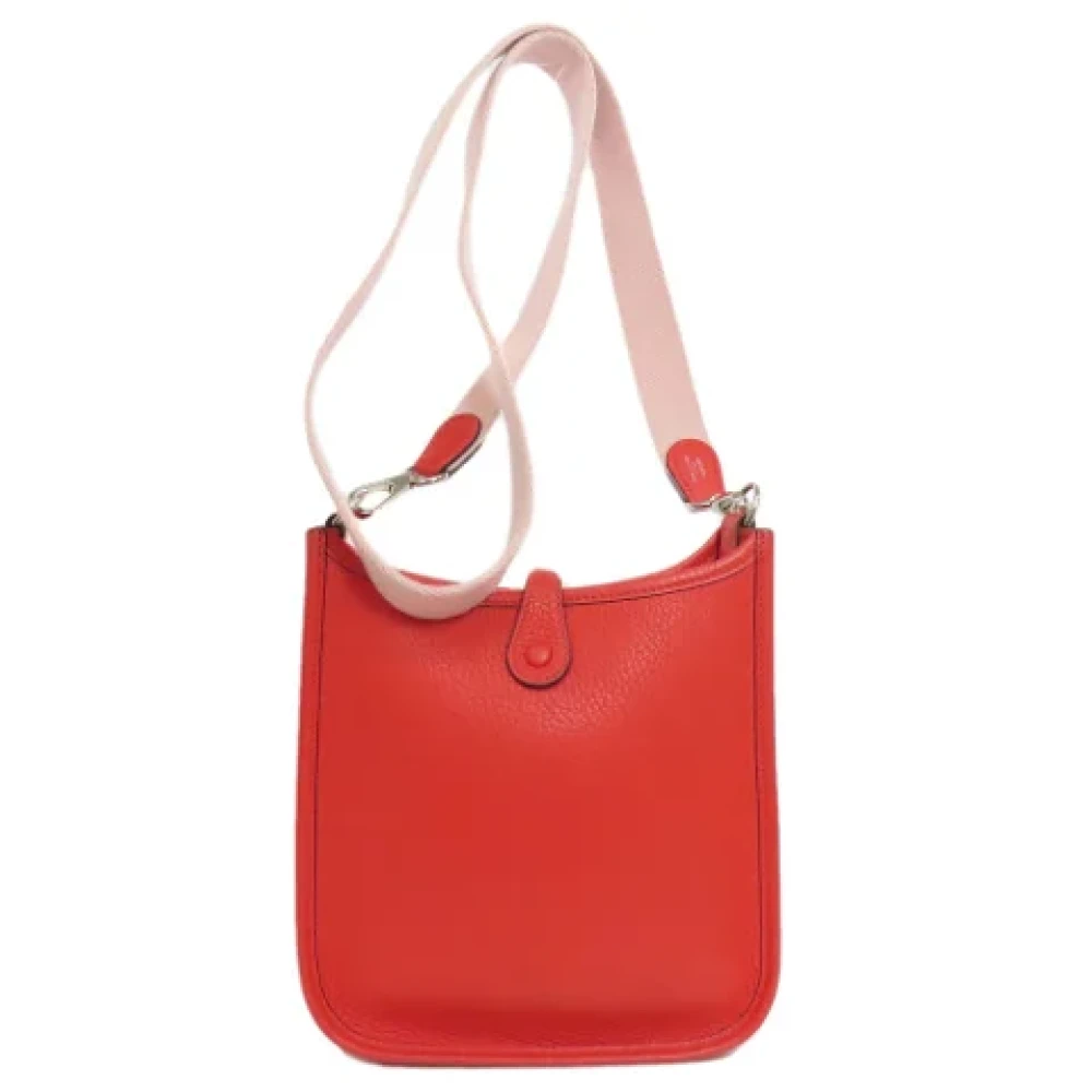 Hermès Vintage Pre-owned Fabric shoulder-bags Red Dames