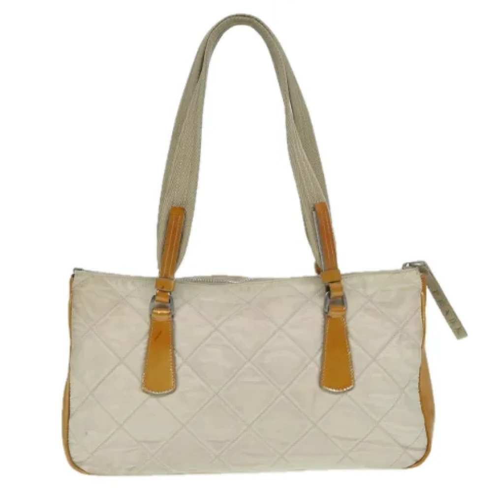 Prada Vintage Pre-owned Fabric prada-bags Beige Dames