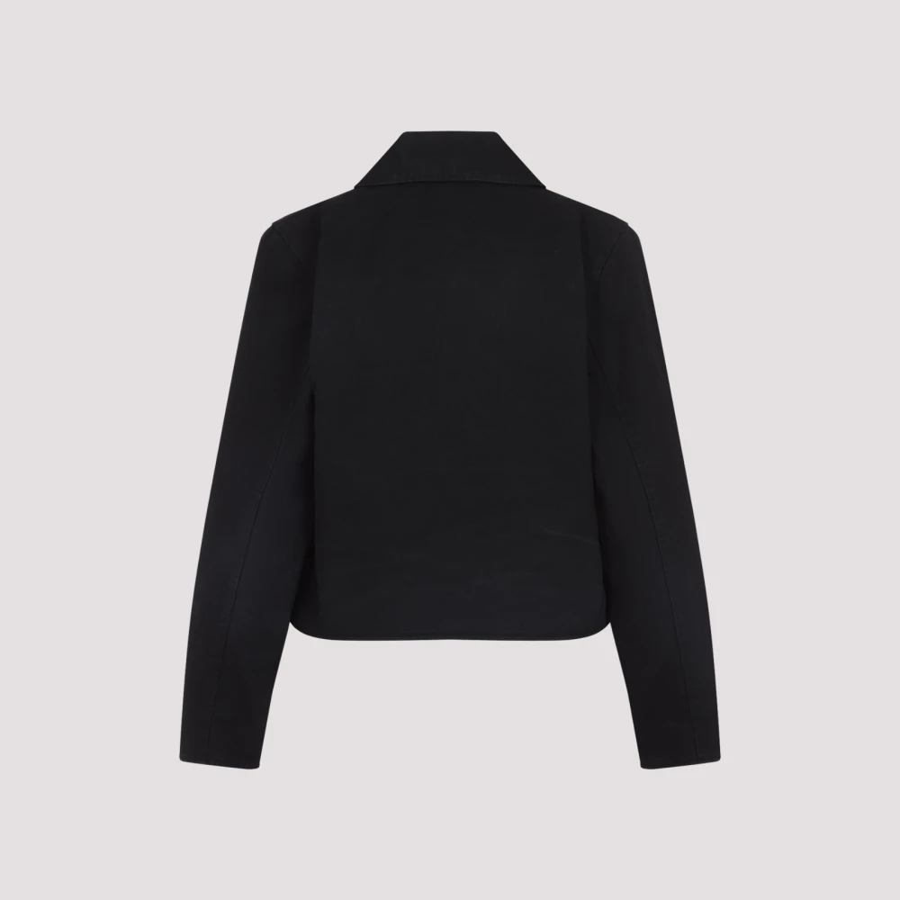 Balenciaga Zwarte Parka Jas Black Dames