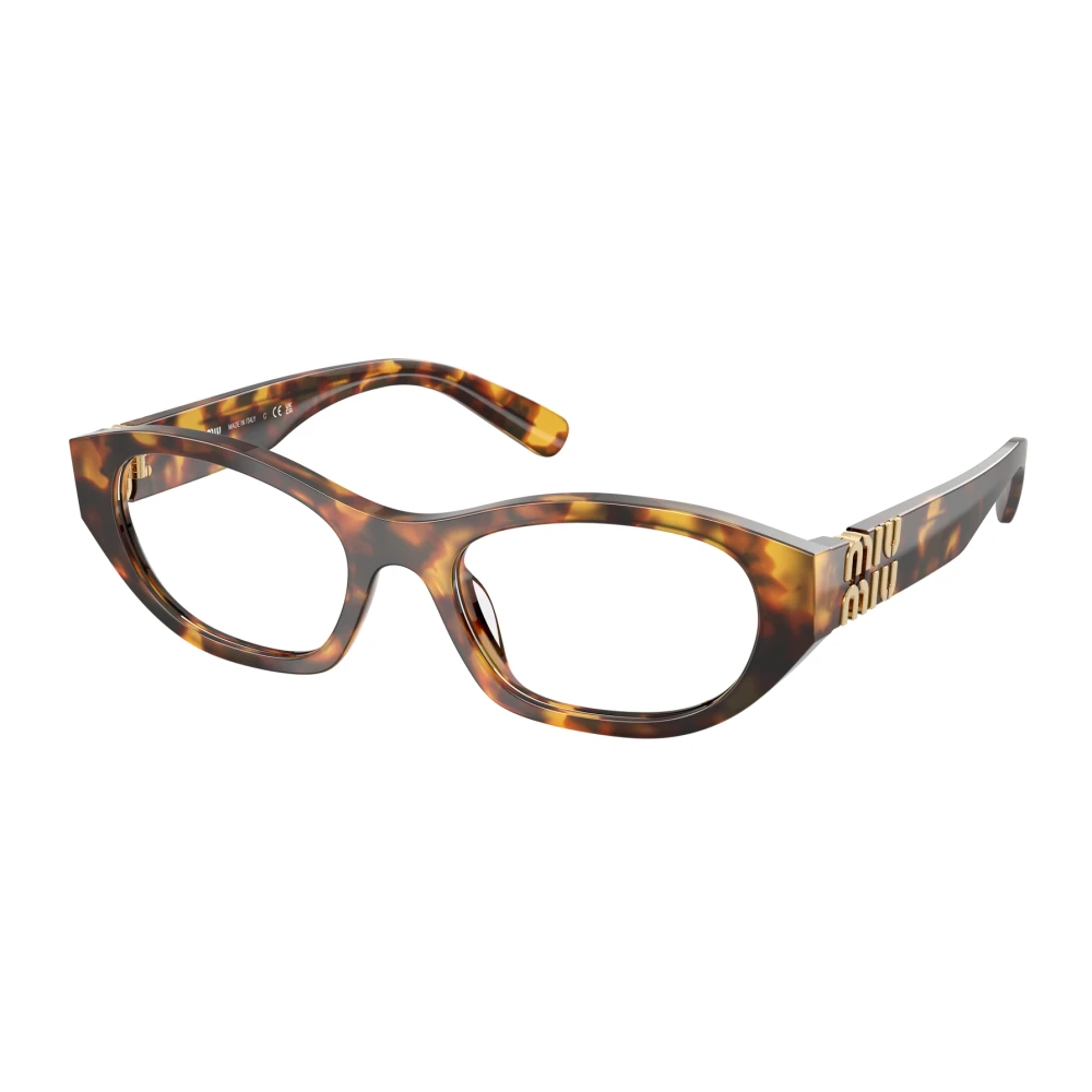Miu Stijlvolle Bril in Blauwe Tint Brown Dames