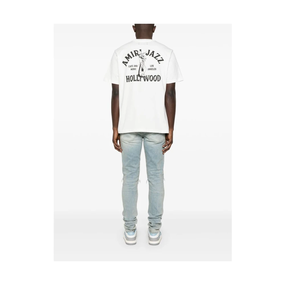Amiri Jazz Wolf Crewneck T-shirt White Heren
