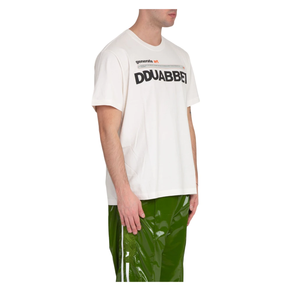 Doublet Wit Logo T-shirt White Heren