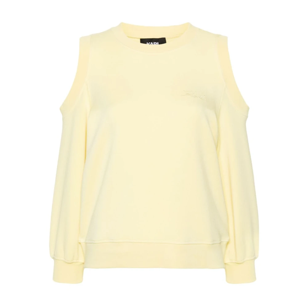 Karl Lagerfeld Geel Geborduurd Logo Sweatshirt Yellow Dames