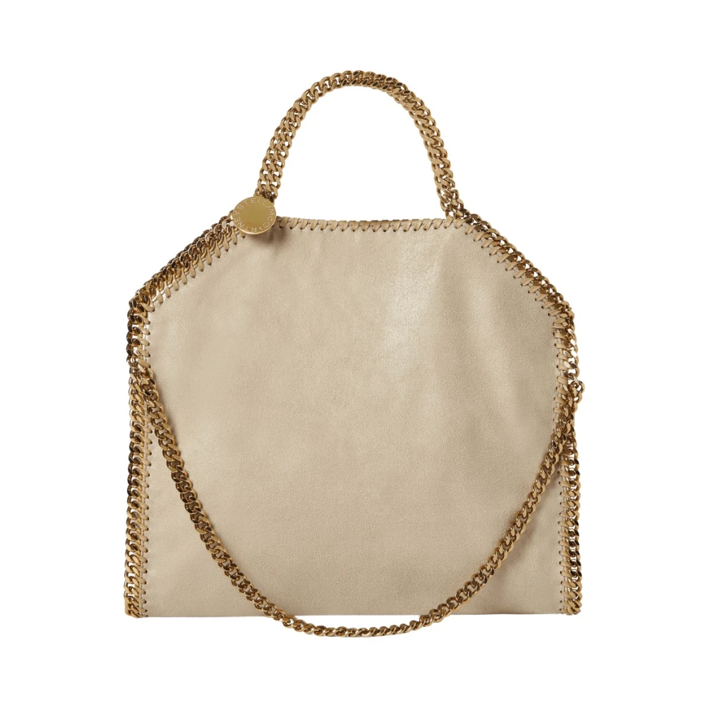 Stella Mccartney Fold-Over Cream Tote Bag Beige Dames