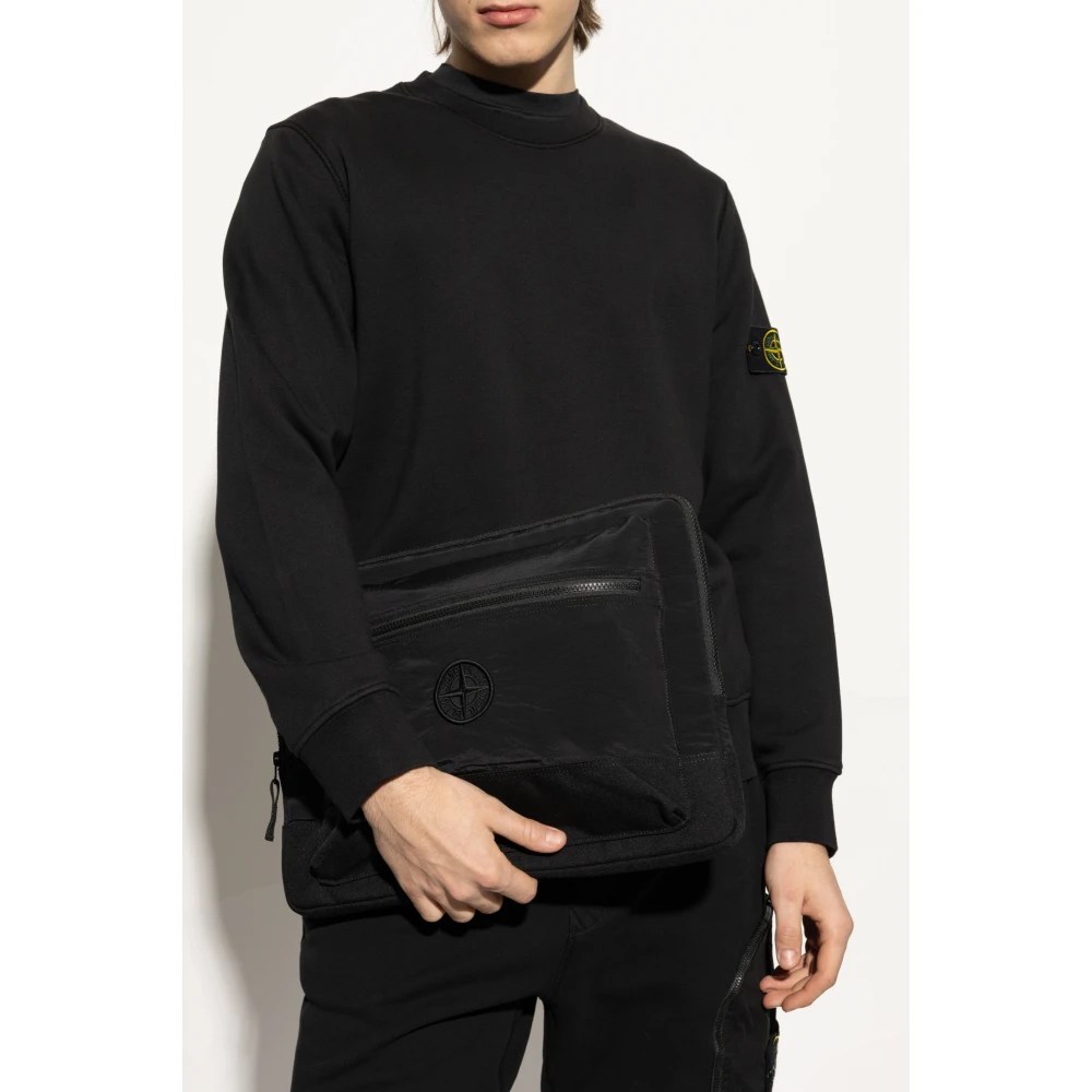 Stone Island Tas met logo Black Heren