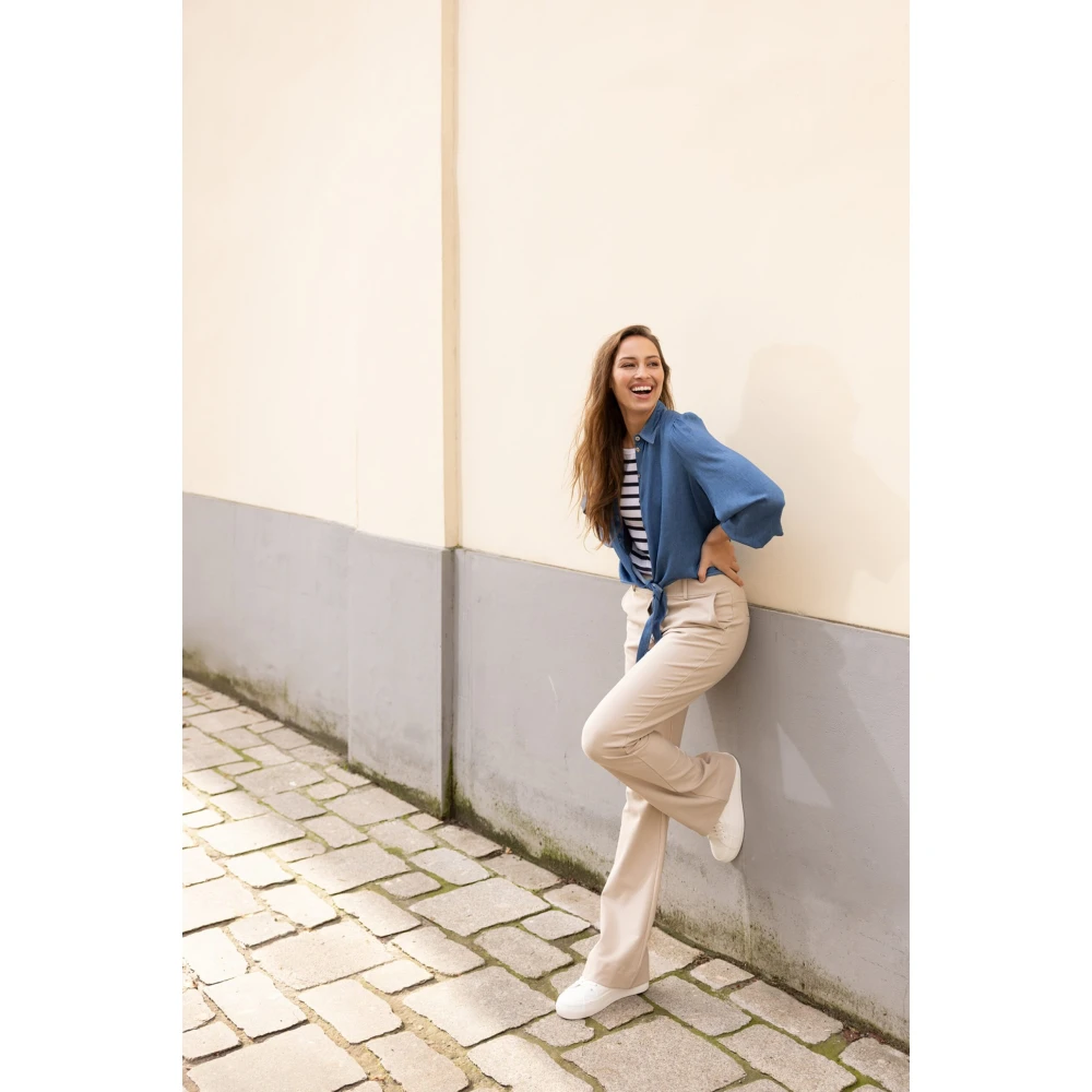 &Co Woman T-shirt met ronde hals Blue Dames
