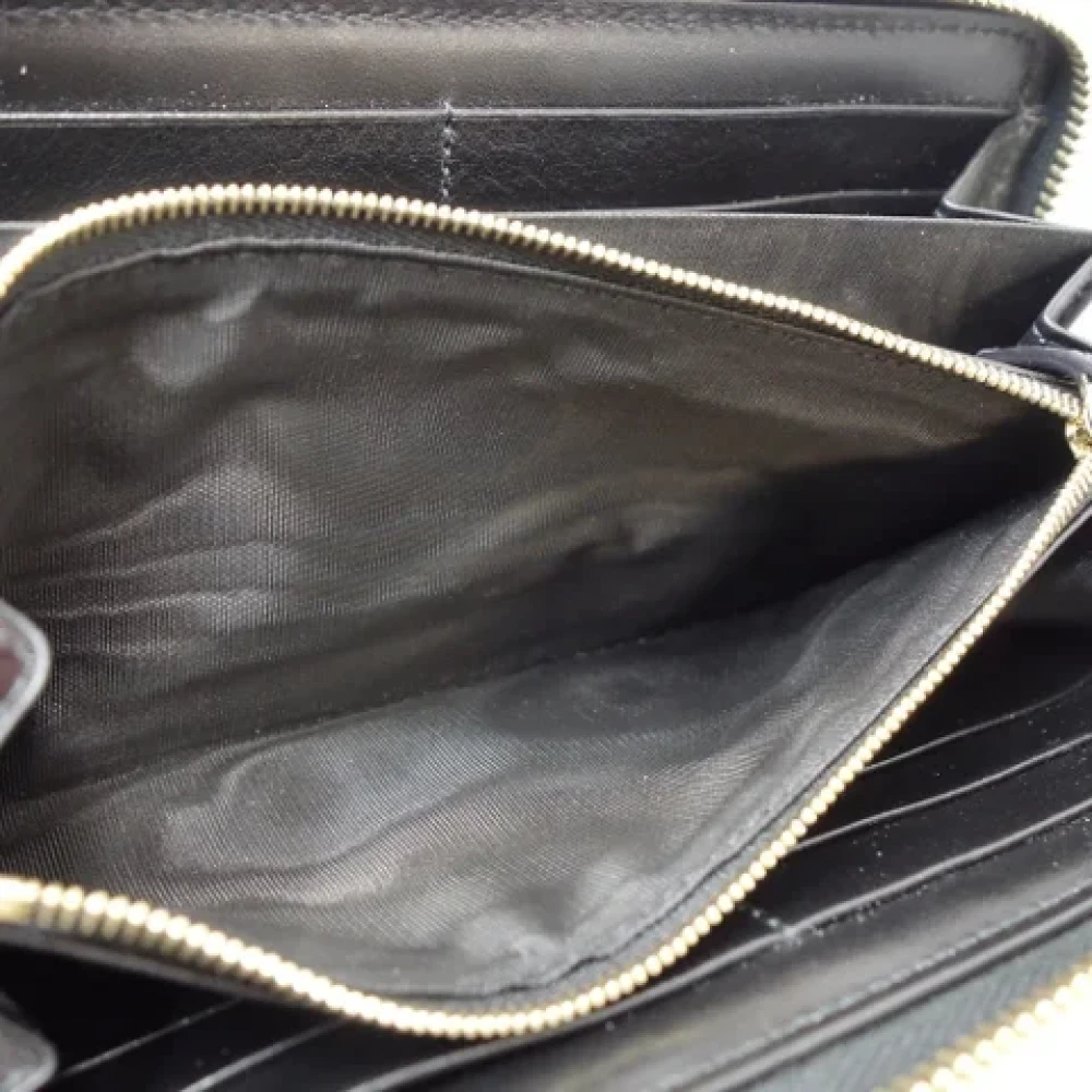 Gucci Vintage Pre-owned Leather wallets Black Dames