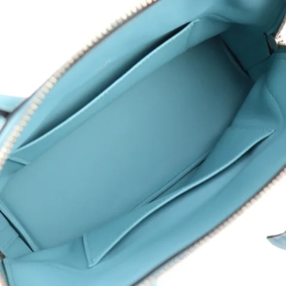 Hermès Vintage Pre-owned Leather handbags Blue Dames