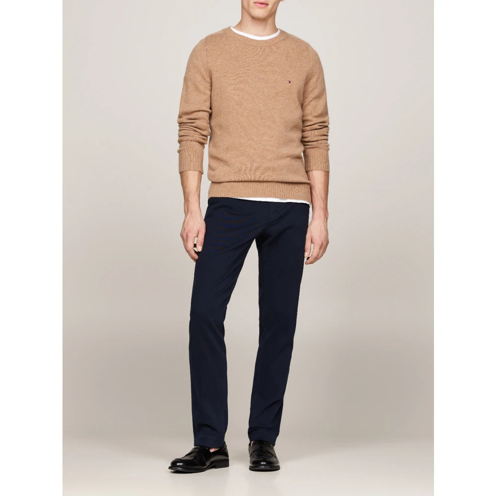 Tommy Hilfiger Beige Sweater Lambswool Crewneck Beige Heren