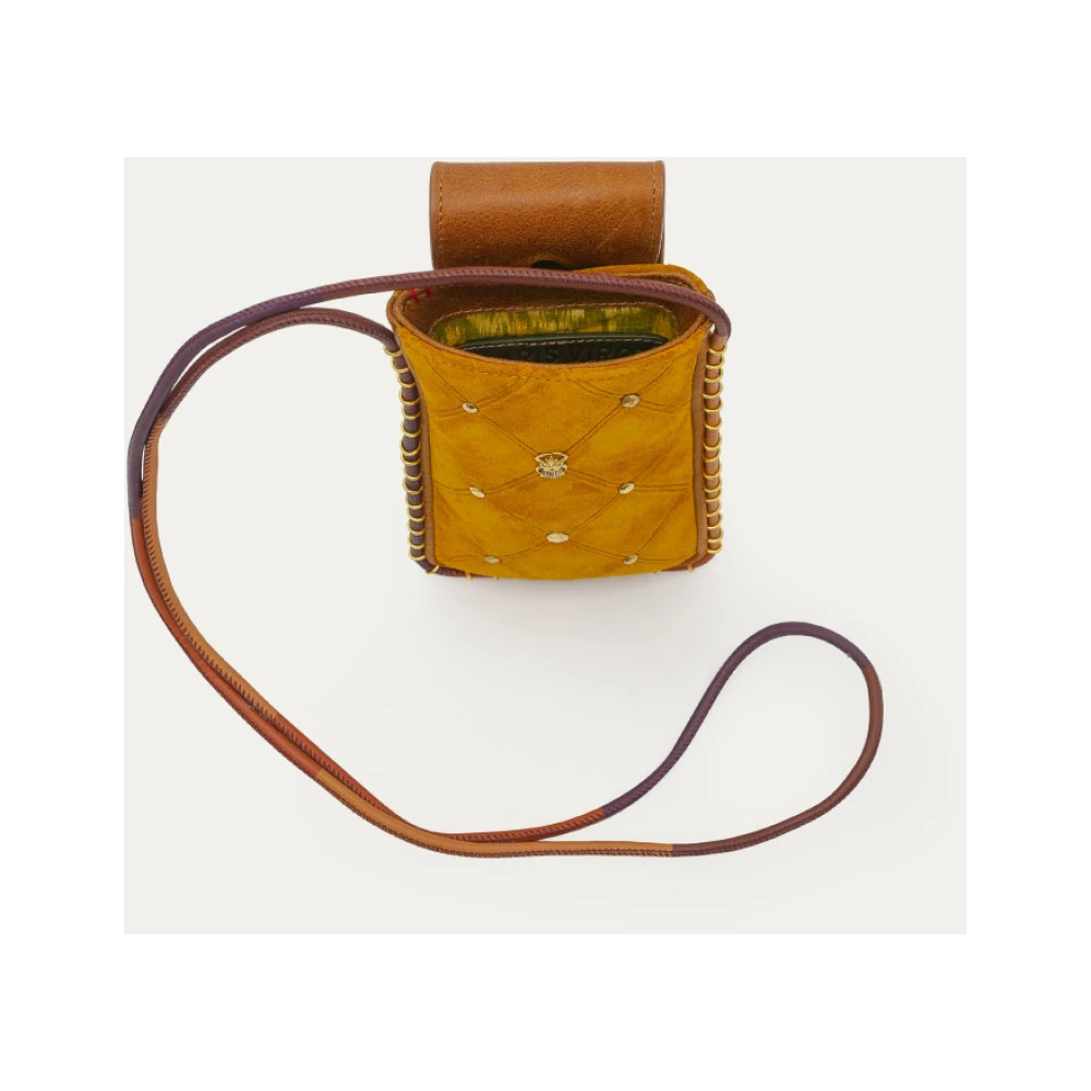 Claris Virot Emile Brillenkoker van Amber Leer Brown Dames