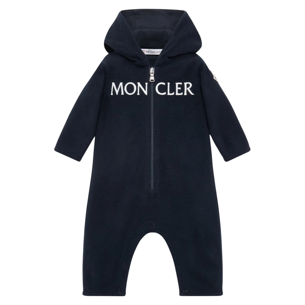 Moncler Unisex Kids Blue Bodies & Sets, 12 M, Baby Romper With Ears